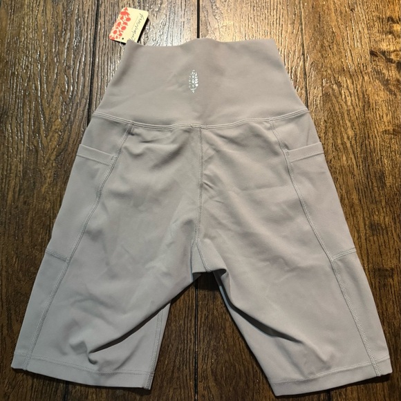 Free People Movement Epic Bike Shorts in Smoke. These are grey, silver SZ S NWT - Picture 3 of 6